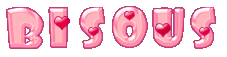 Gif animé bisous coeurs
